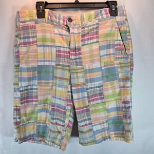 Tommy Hilfiger Men's Preppy Madras Beach TH Shorts Classic Fit Sz 31 Vintage
